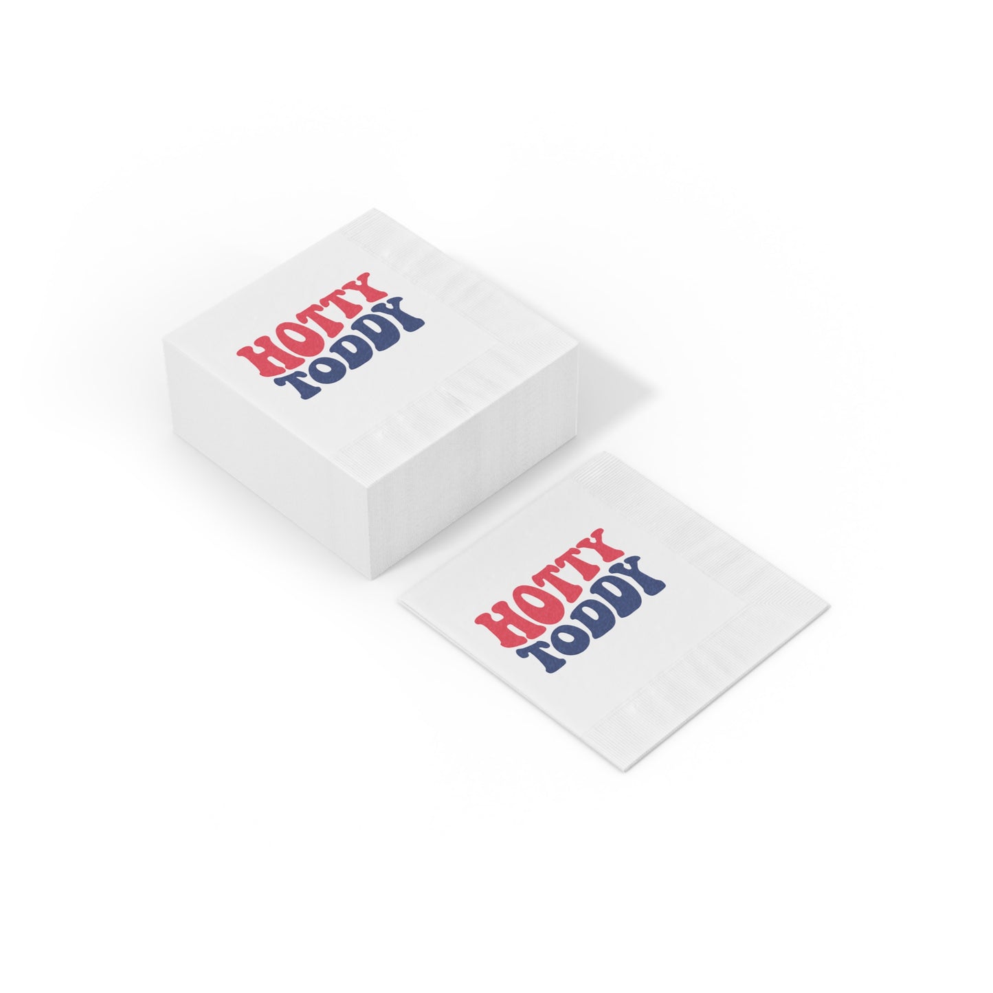 Hotty Toddy White Coined Napkins