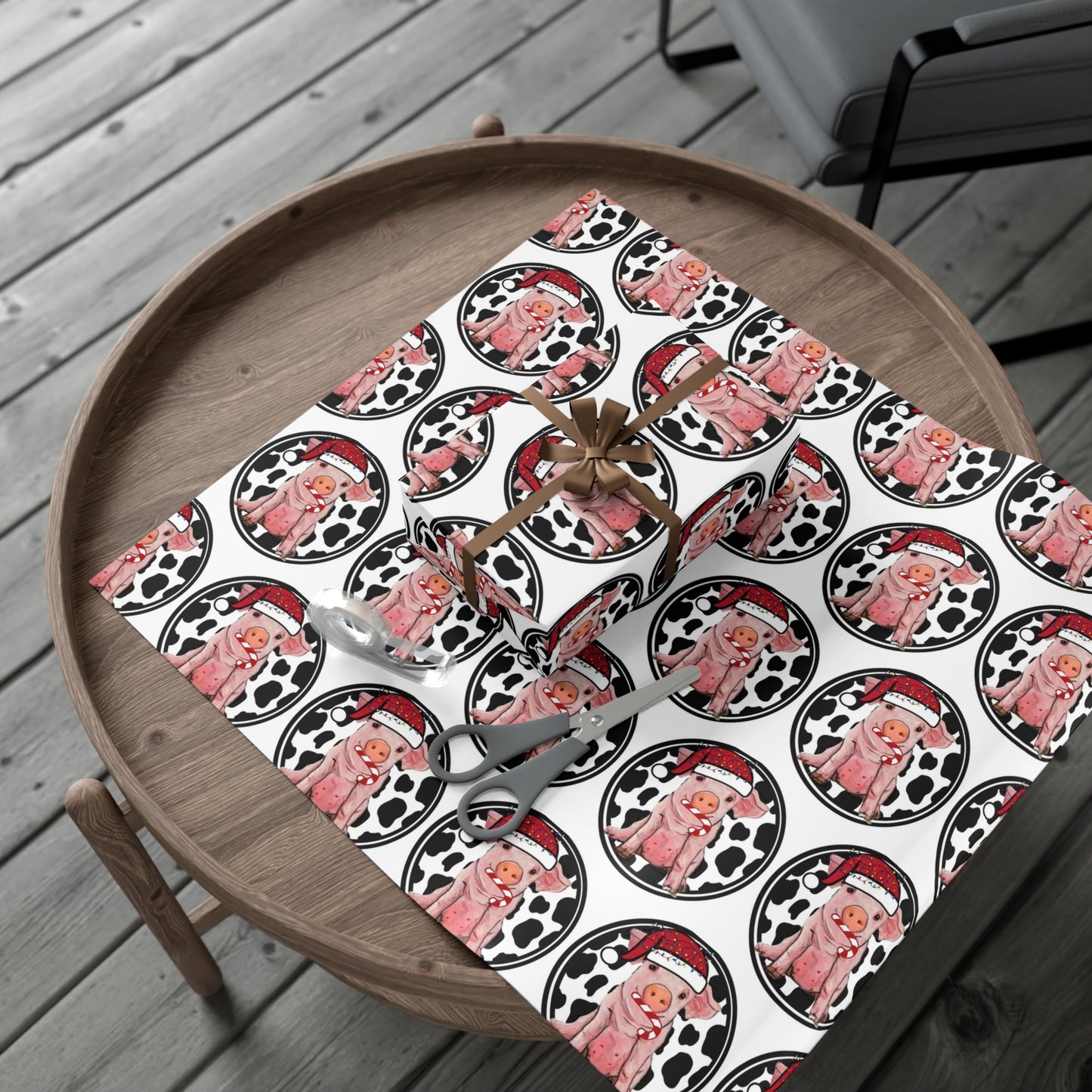 Pig Santa Gift Wrap Papers