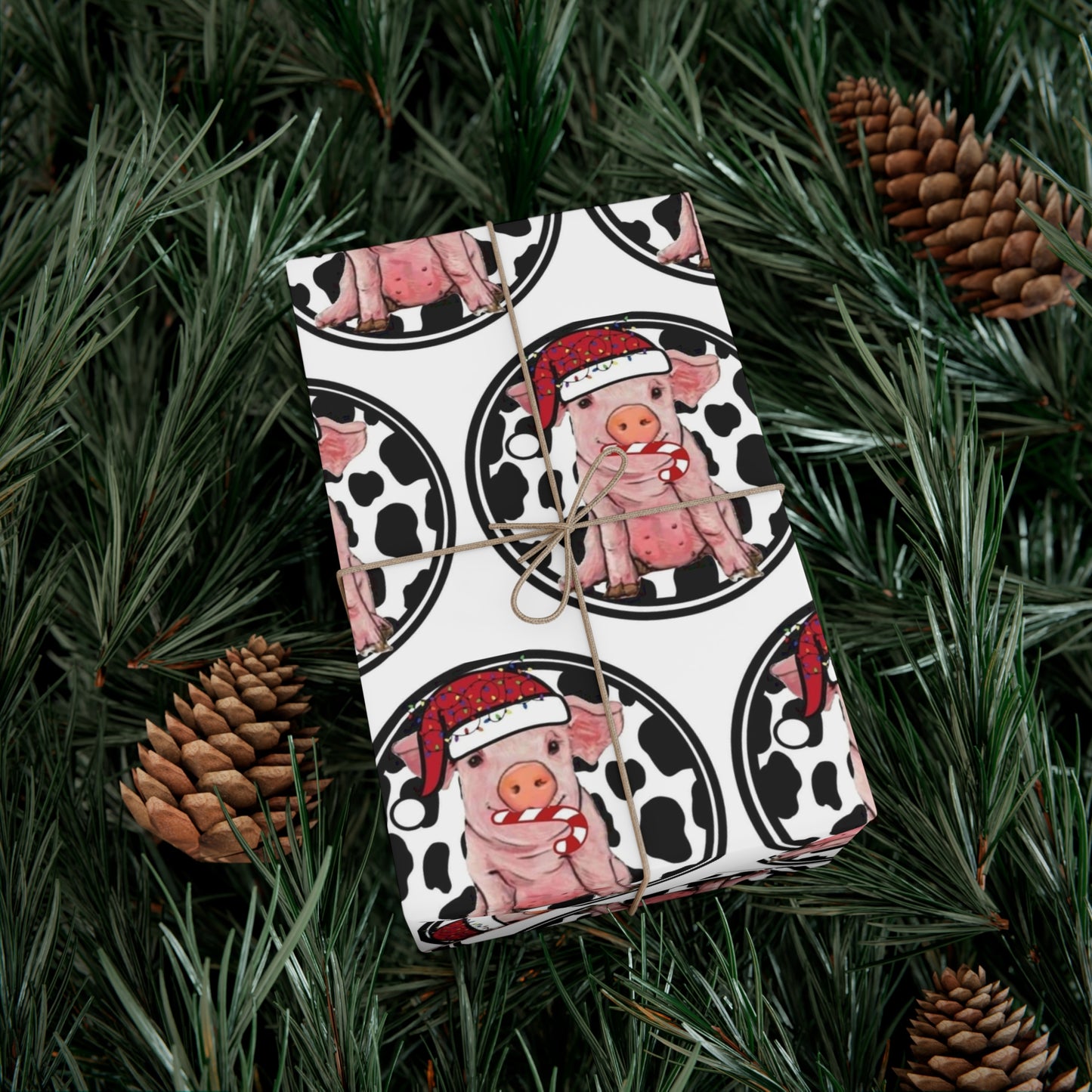 Pig Santa Gift Wrap Papers