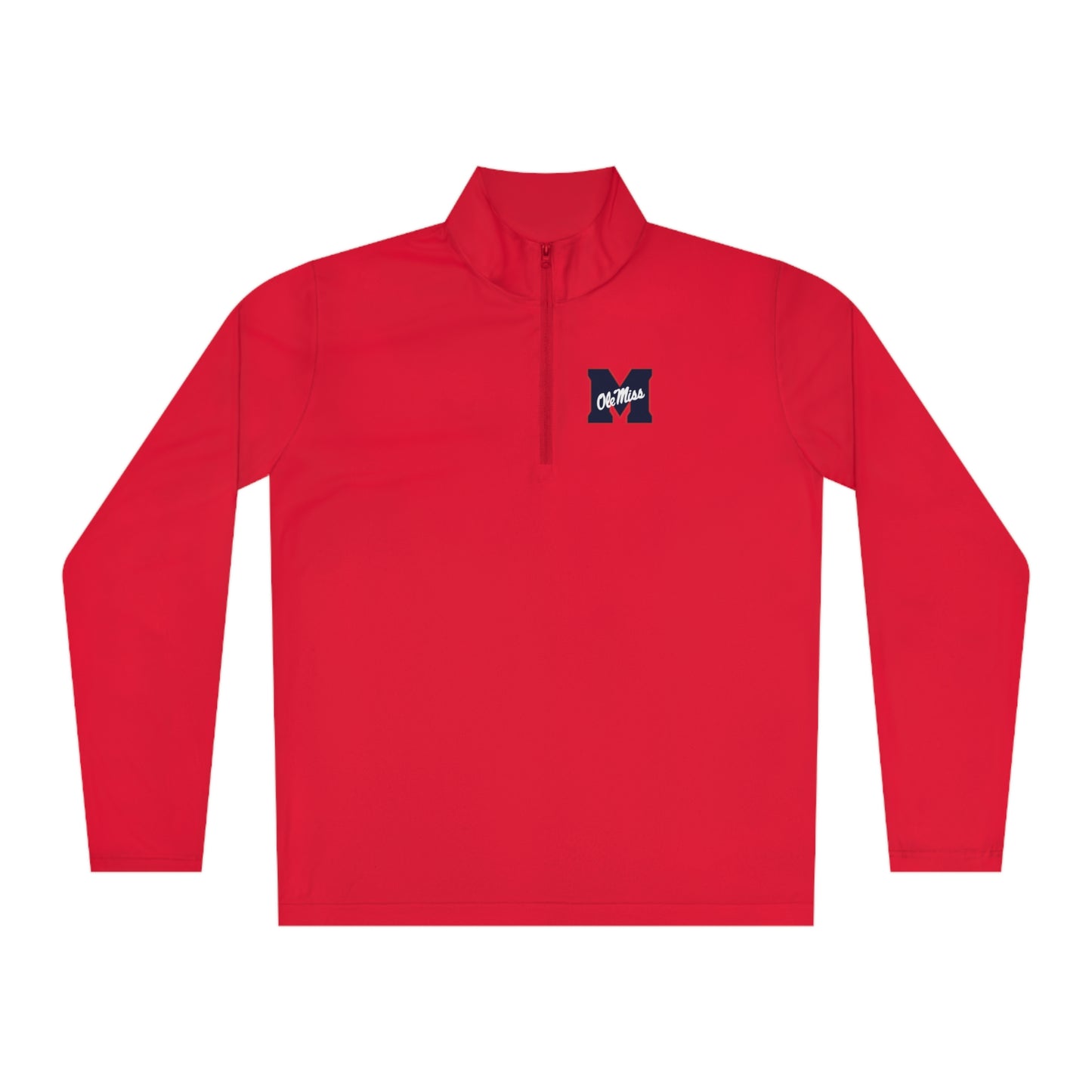 Ole Miss "M" Unisex Quarter-Zip Pullover