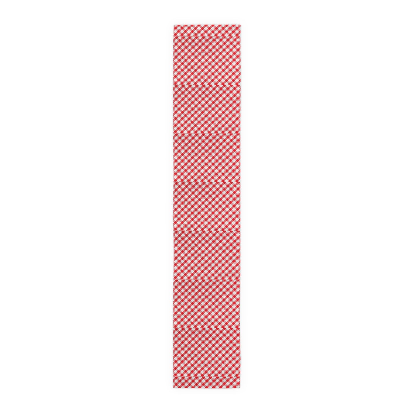 Red Check Table Runner (Cotton, Poly)