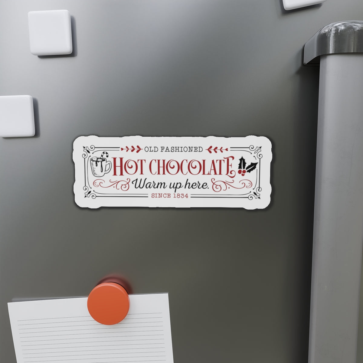 Hot Chocolate Warm Up Here Die-Cut Magnets