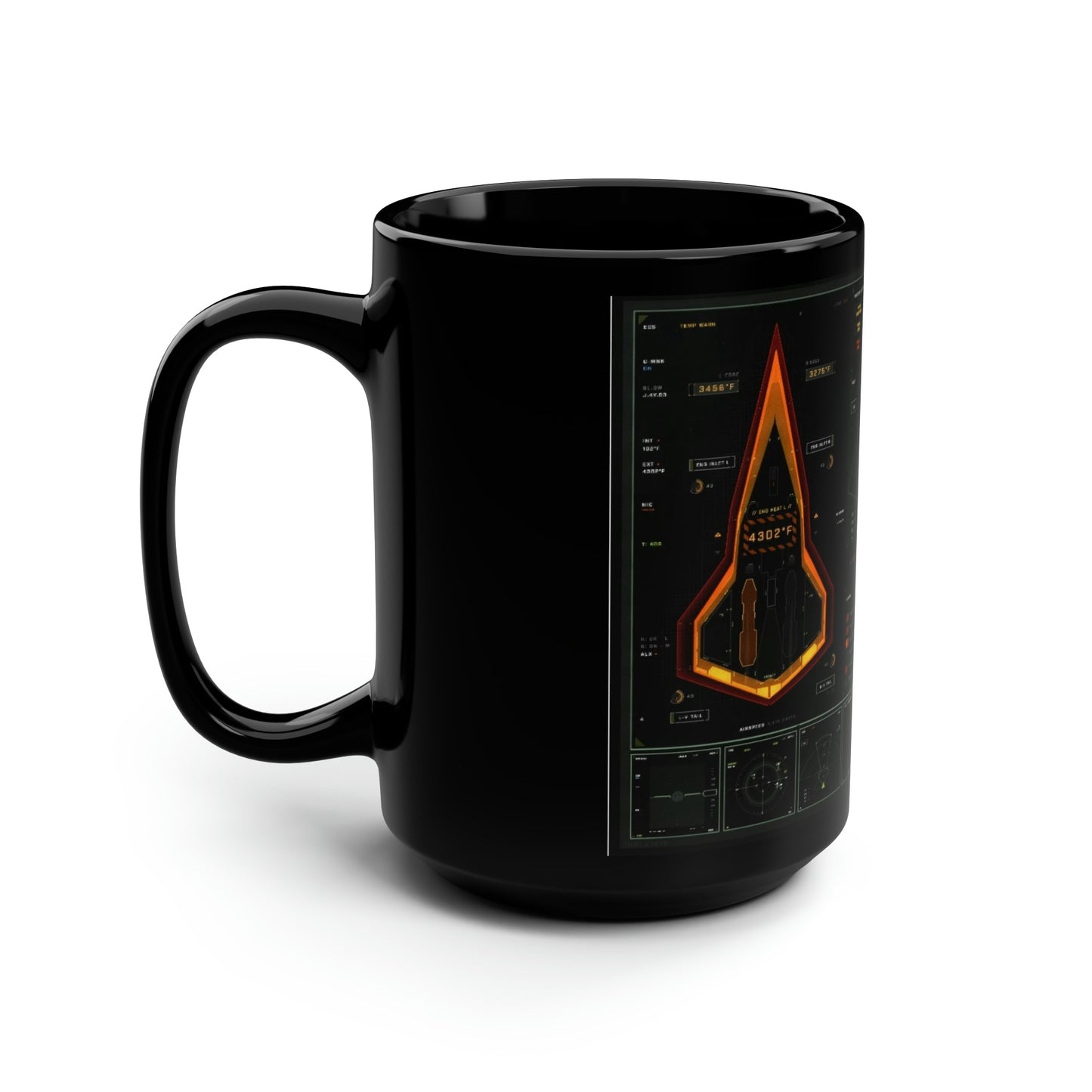 Darkstar Display 2 Black Mug, 15oz