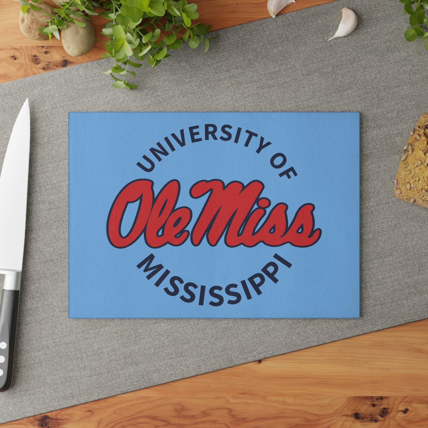 University of Mississippi  Ole Miss Glass Cutting Board