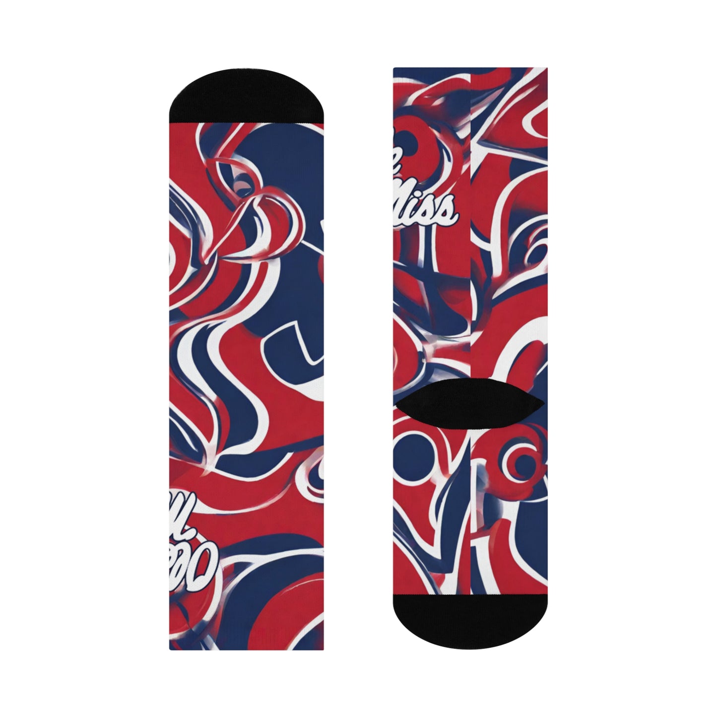 Ole Miss Abstract Cushioned Crew Socks