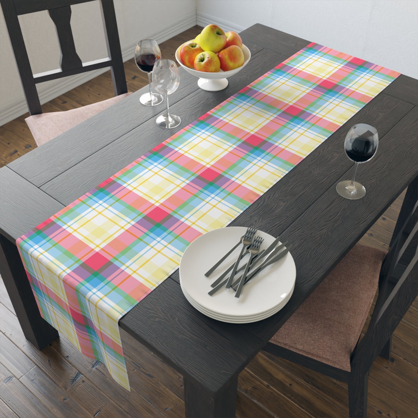 Madris Plaid Table Runner (Cotton, Poly)