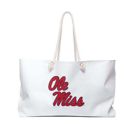 Ole Miss (White) Weekender Bag