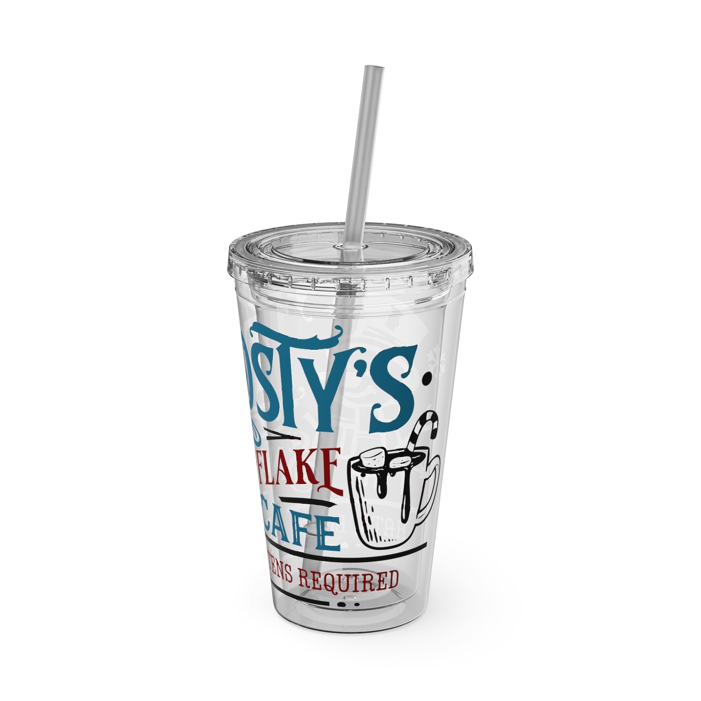 Frosty's Cafe Sunsplash Tumbler with Straw, 16oz