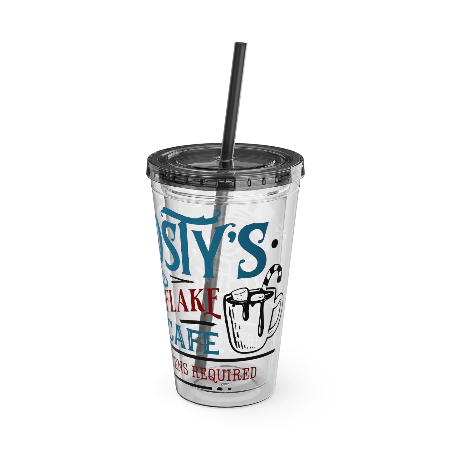 Frosty's Cafe Sunsplash Tumbler with Straw, 16oz