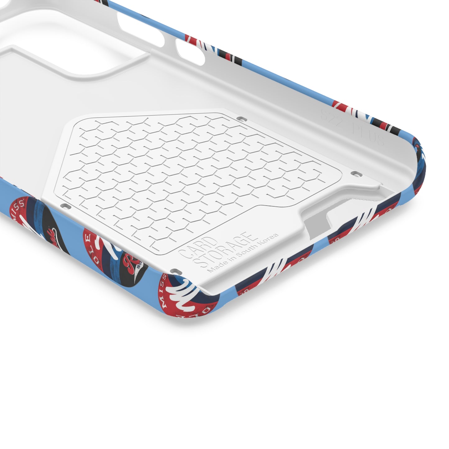 iPhone and Samsung Ole Miss "M" Rebels 1848 (BLUE) Phone Case With Card Holder