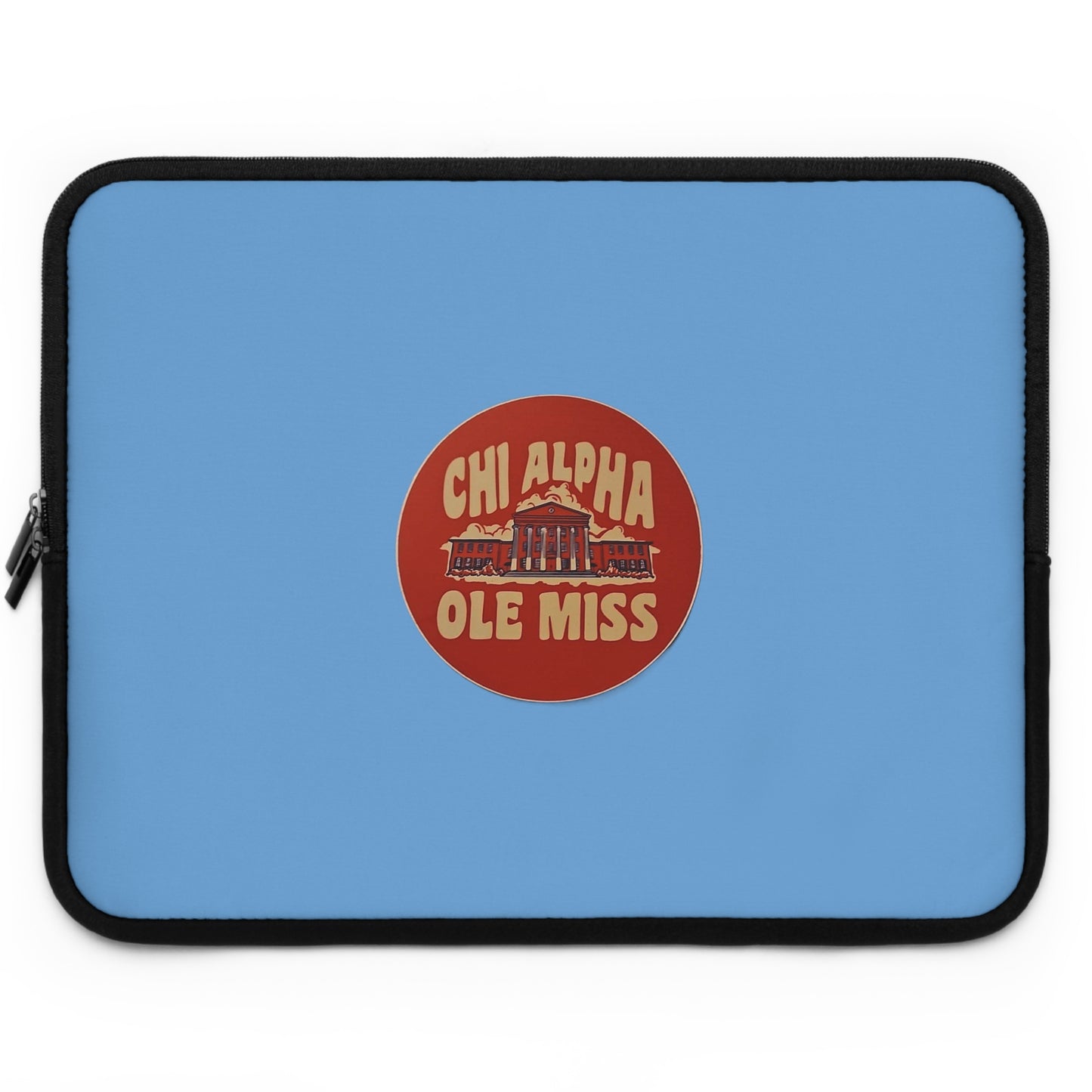 Ole Miss Chi Alpha (Round - Blue) Laptop Sleeve