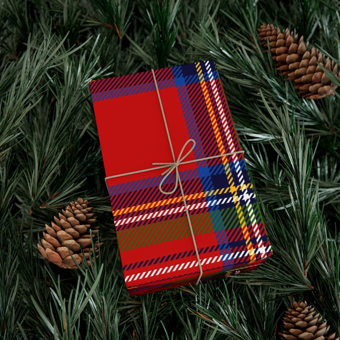 Red Plaid Gift Wrap Papers