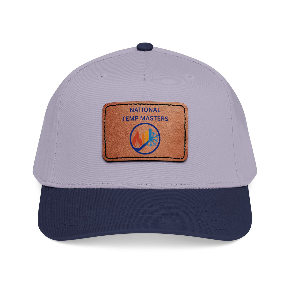 NTM Leather Patch Baseball Cap — "National Temp Masters" Retro Logo