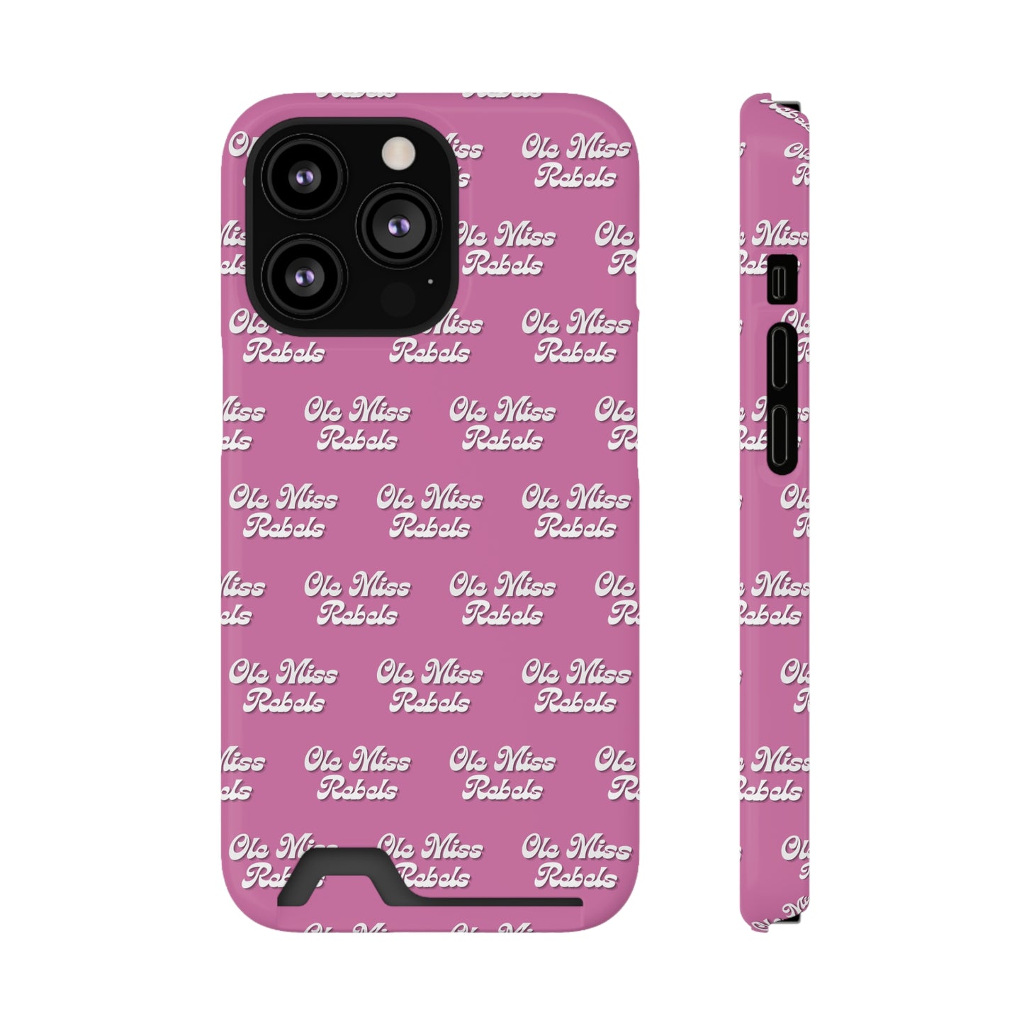 iPhone and Samsung Ole Miss Rebels (PINK) Phone Case With Card Holder