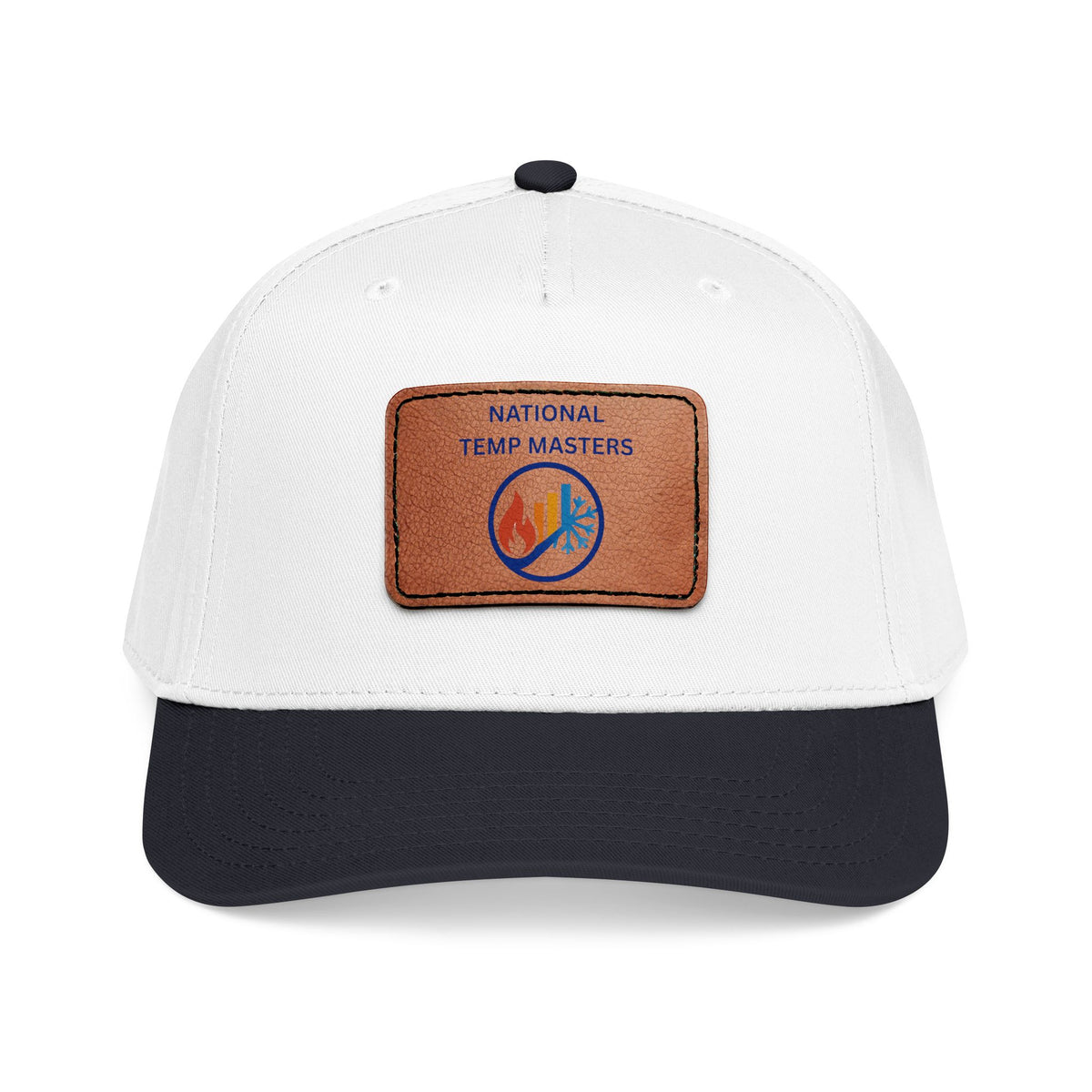 NTM Leather Patch Baseball Cap — "National Temp Masters" Retro Logo