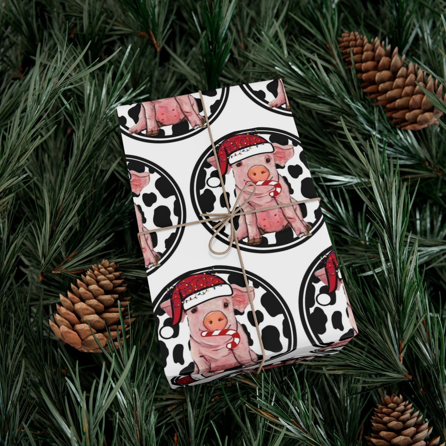 Pig Santa Gift Wrap Papers