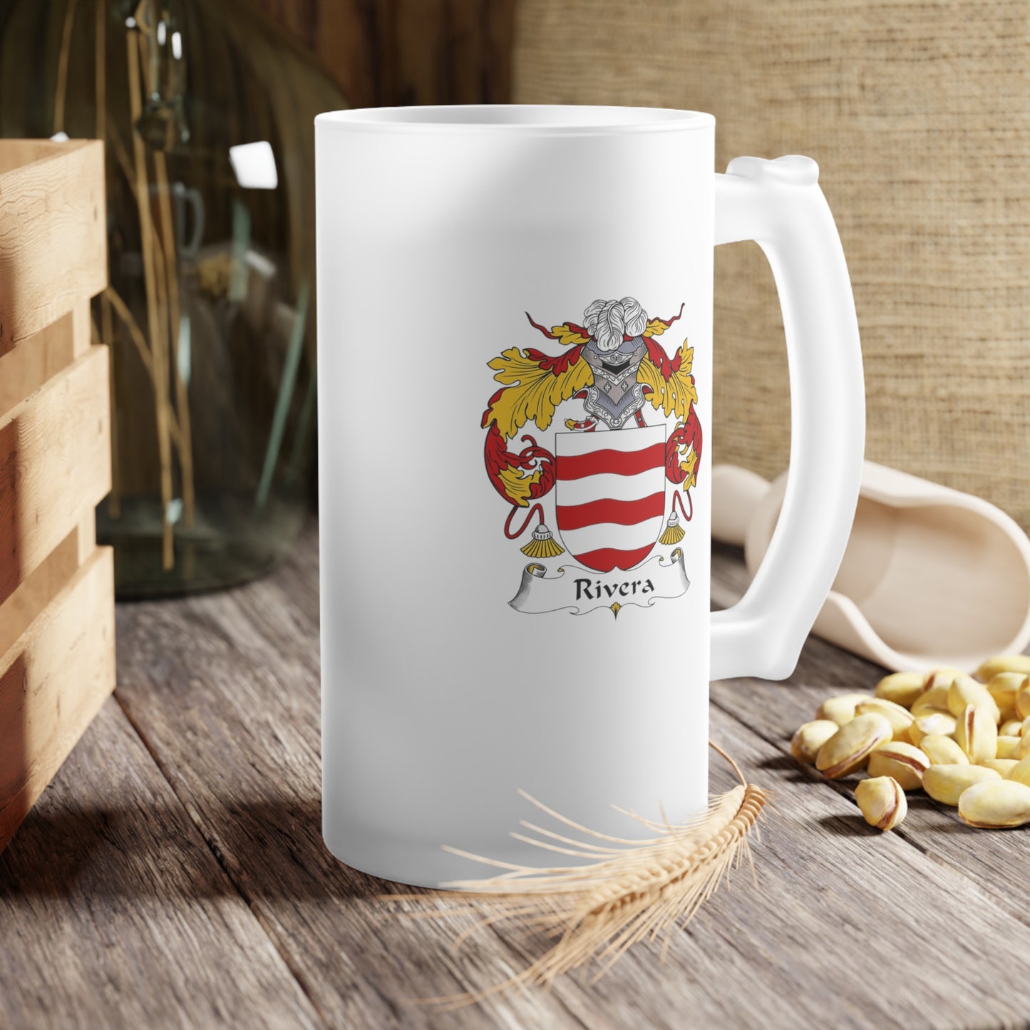 Rivera Frosted Glass Beer Mug