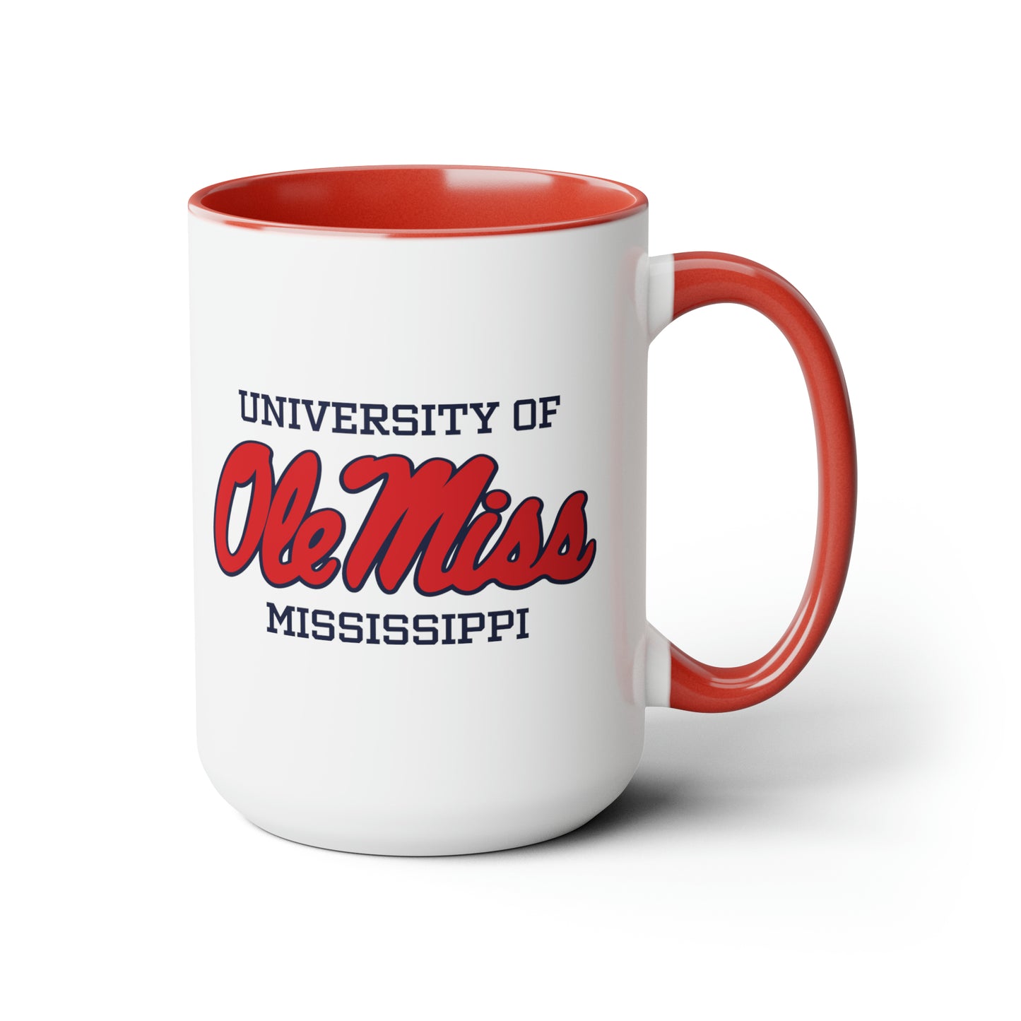 Ole Miss Two-Tone Coffee Mugs, 15oz