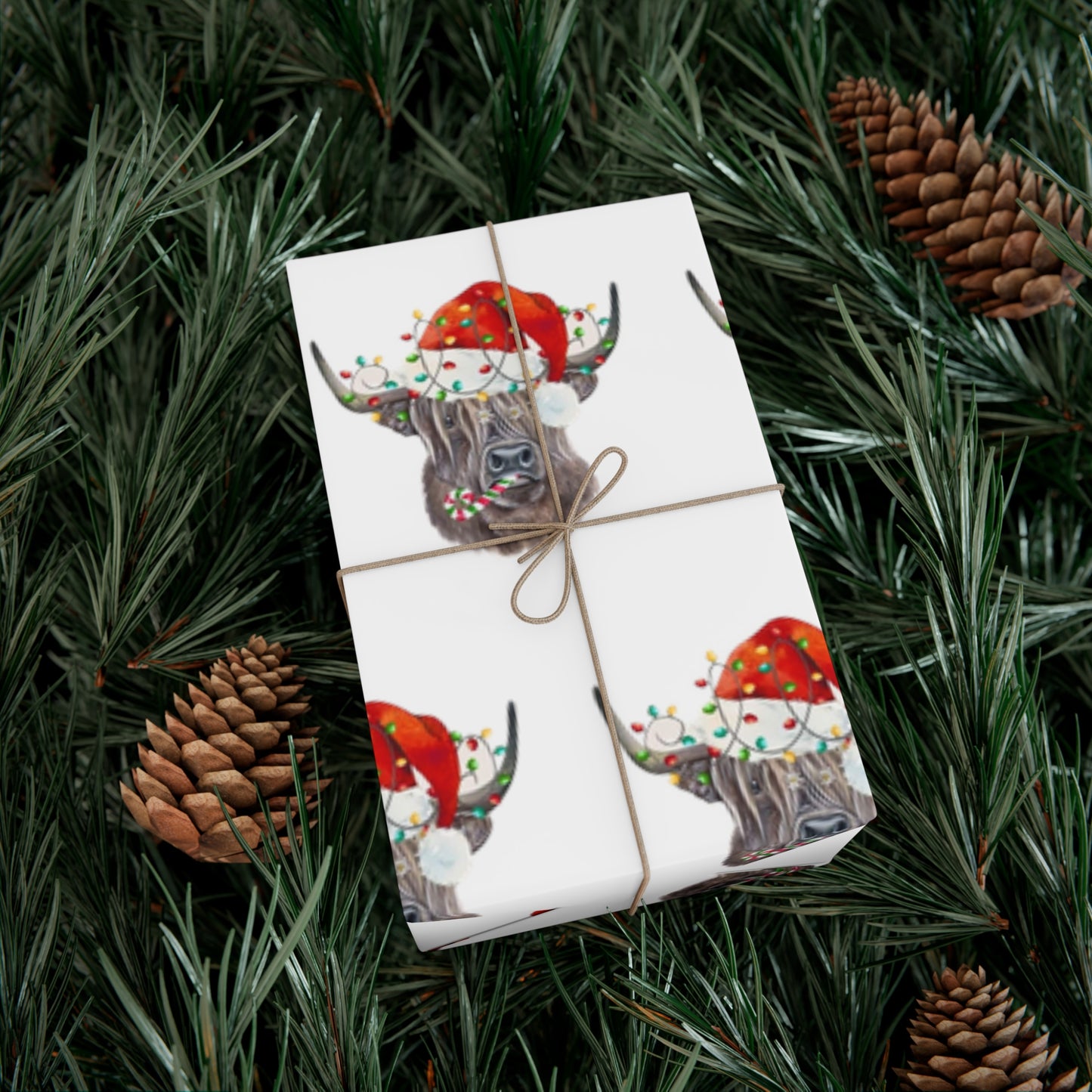 Highland Cow Christmas Gift Wrap Papers