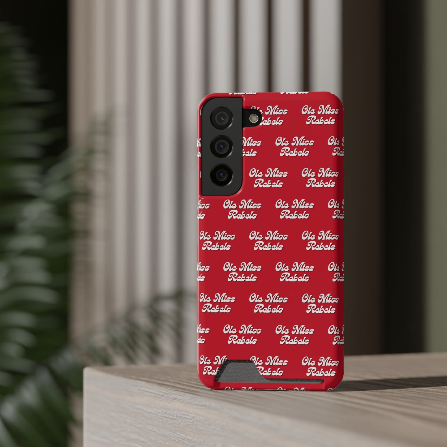 iPhone and Samsung Ole Miss Rebels (RED) Phone Case With Card Holder