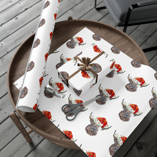 Highland Cow Christmas Gift Wrap Papers