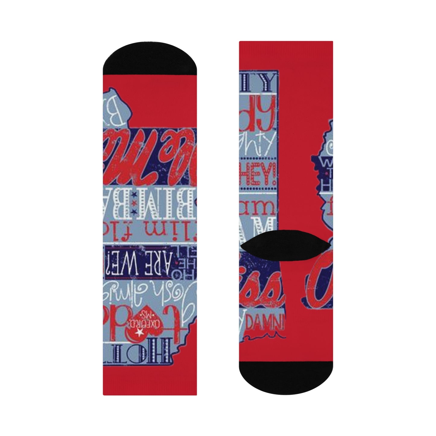 Ole Miss Flim Flam (Red) Cushioned Crew Socks