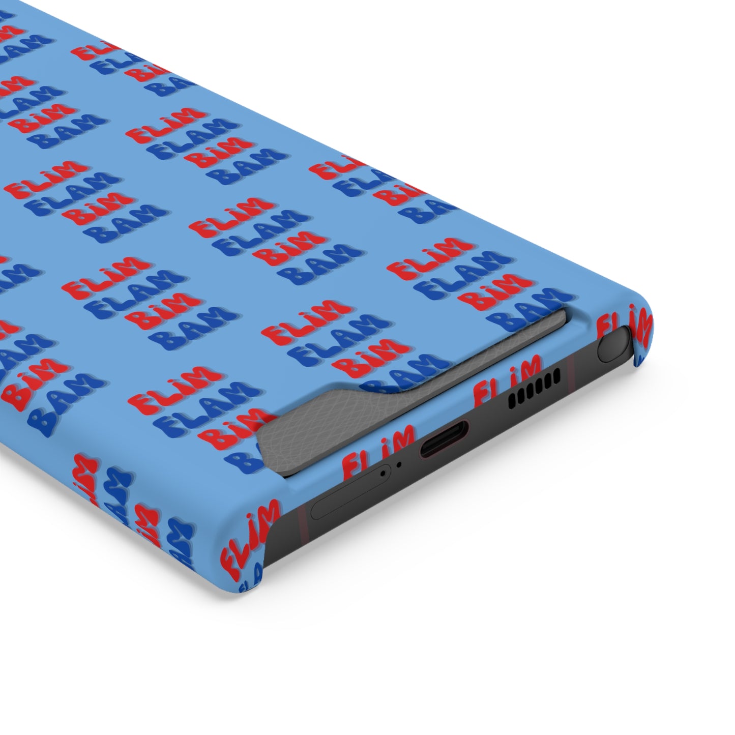 iPhone and Samsung Flim Flam Bim Bam (BLUE) Phone Case With Card Holder