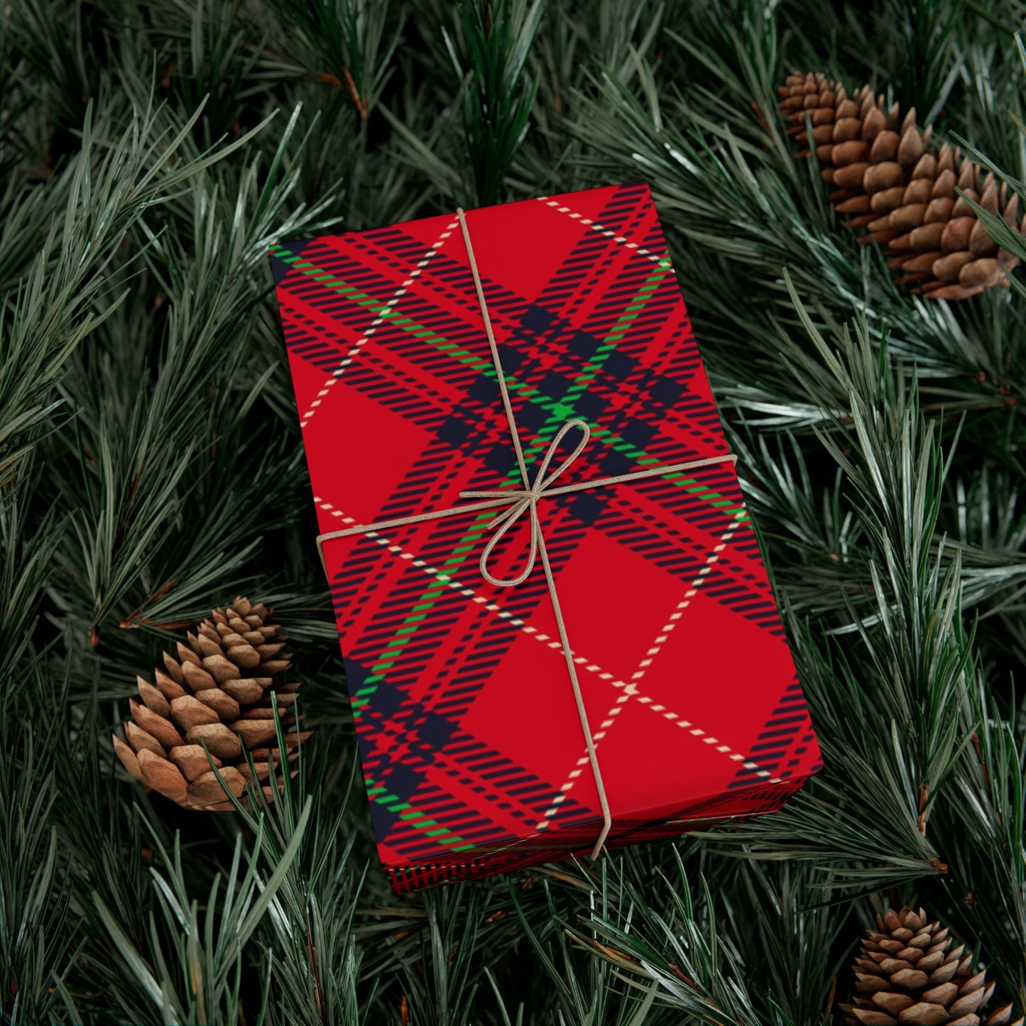 Red Plaid Gift Wrap Papers