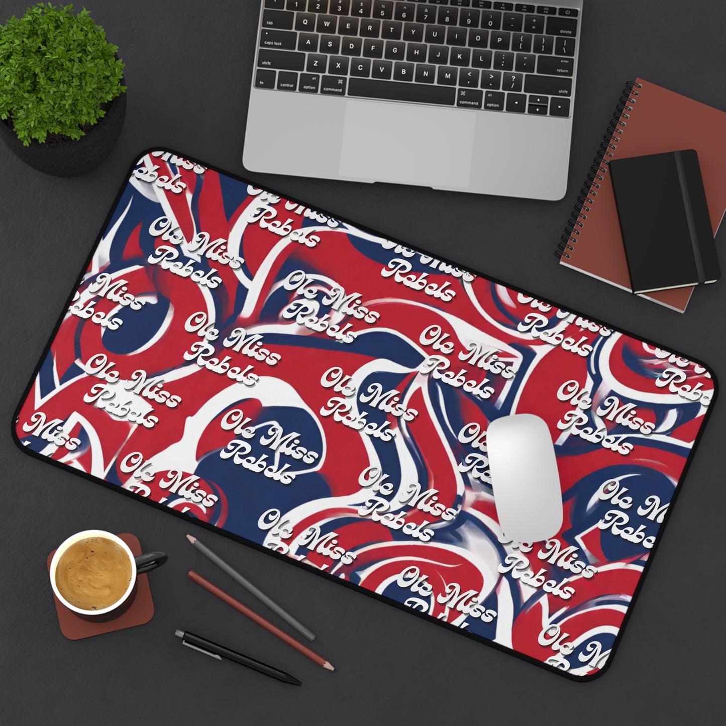 Ole Miss Rebels Abstract Desk Mat