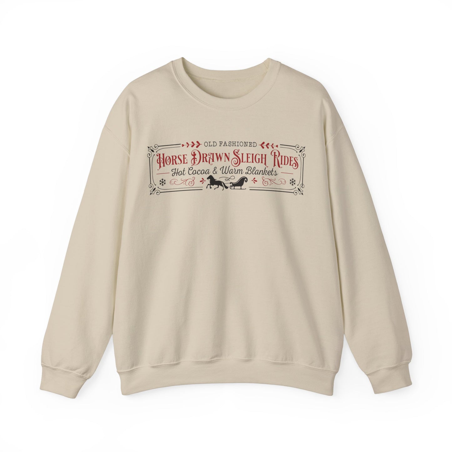 Horse Drawn Sleigh Rides Unisex Heavy Blend™ Crewneck Sweatshirt