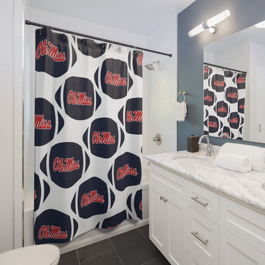 Ole Miss Football Shower Curtains