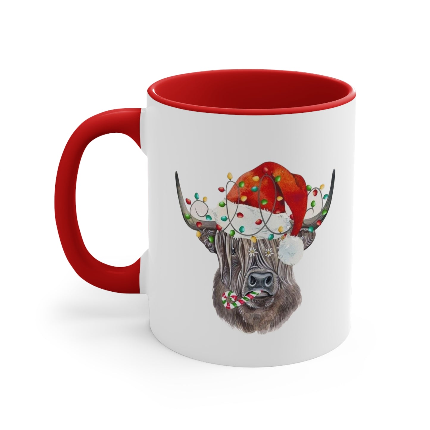 Holiday Cow Accent Coffee Mug, 11oz