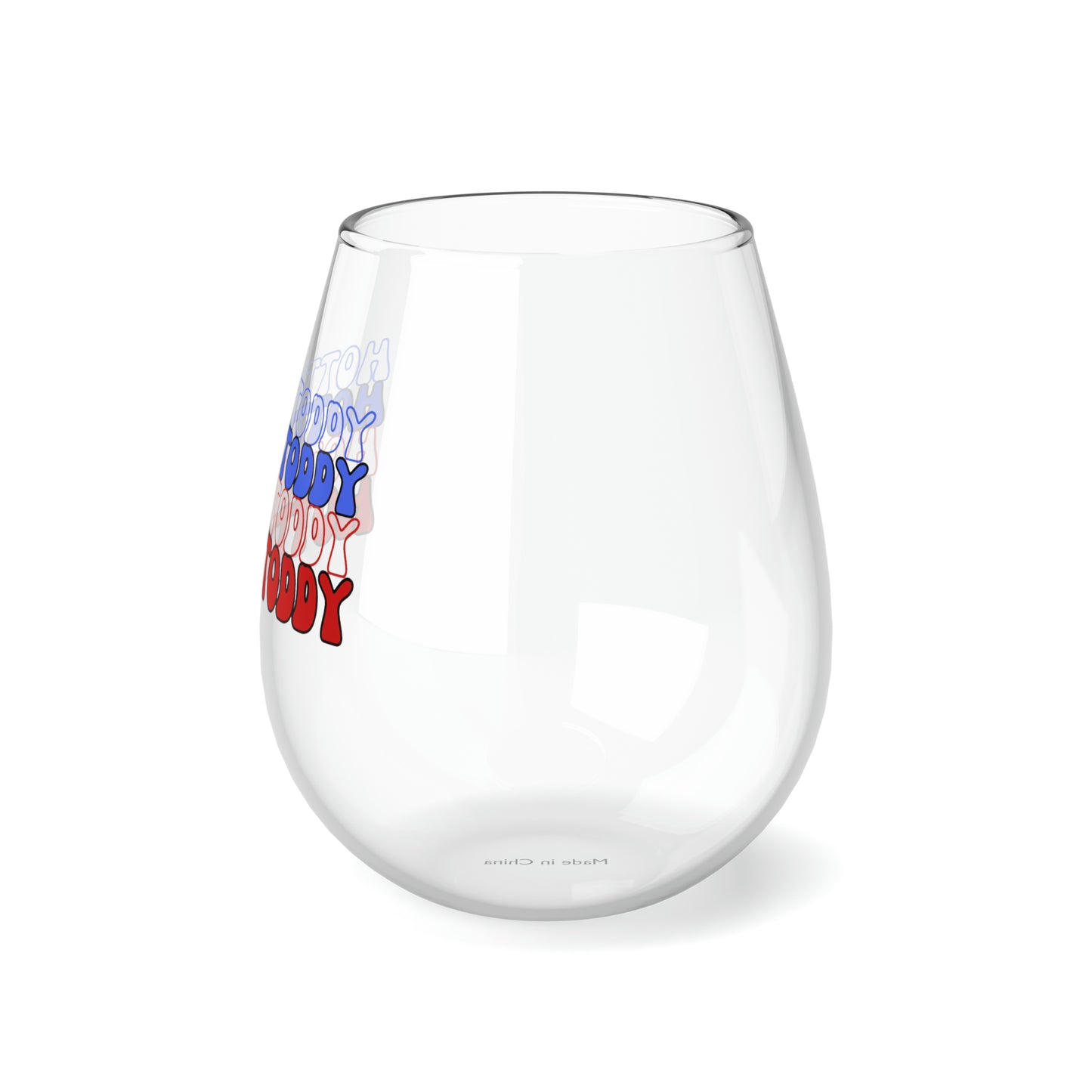 Hotty Toddy Stemless Wine Glass, 11.75oz