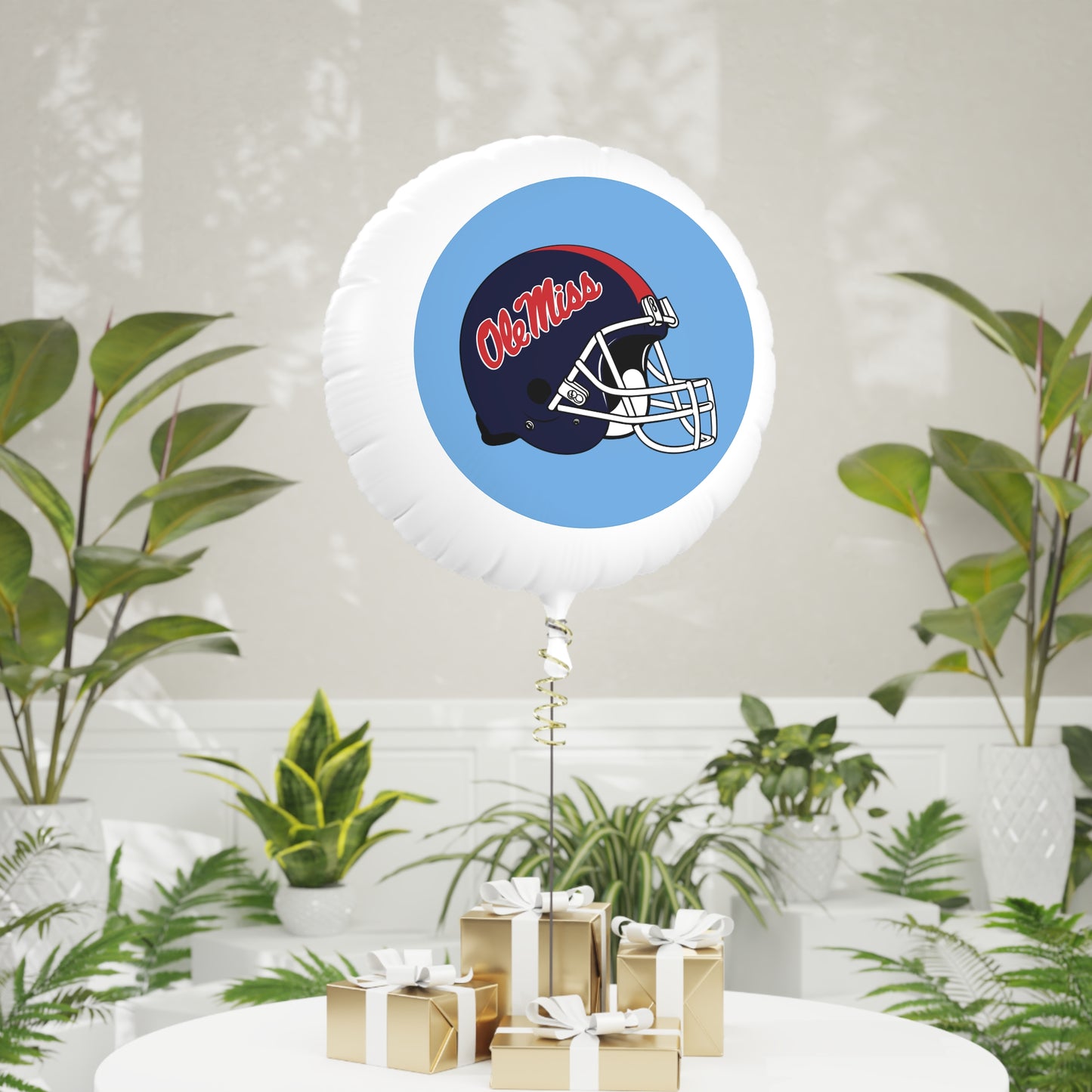 Ole Miss Football Helmet Mylar Helium Balloon