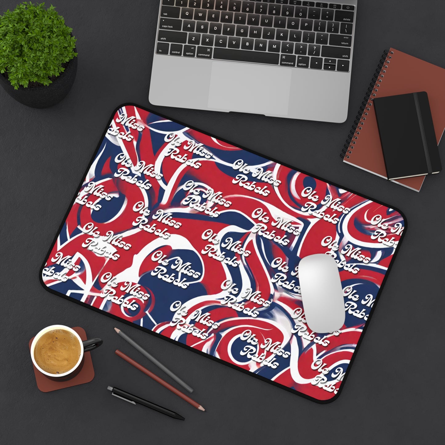 Ole Miss Rebels Abstract Desk Mat