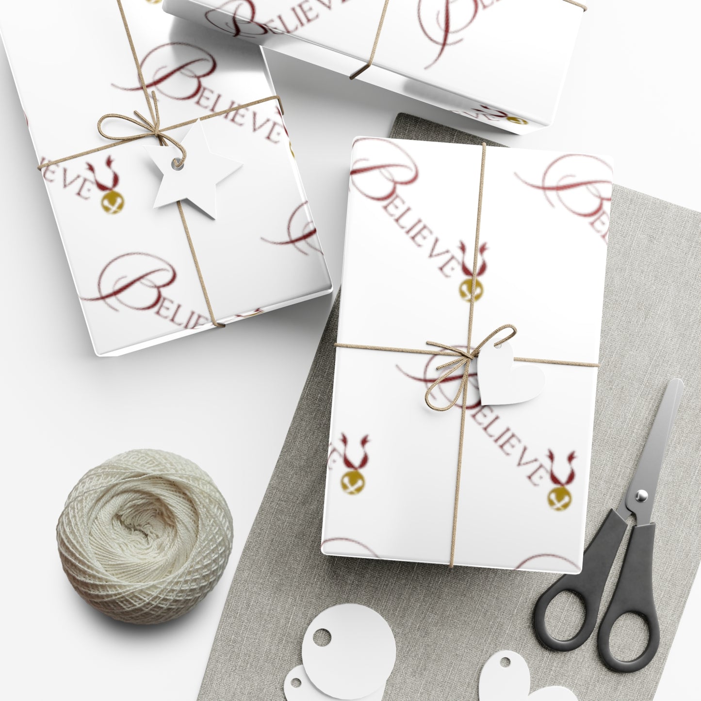 Believe Gift Wrap Papers (WHITE)