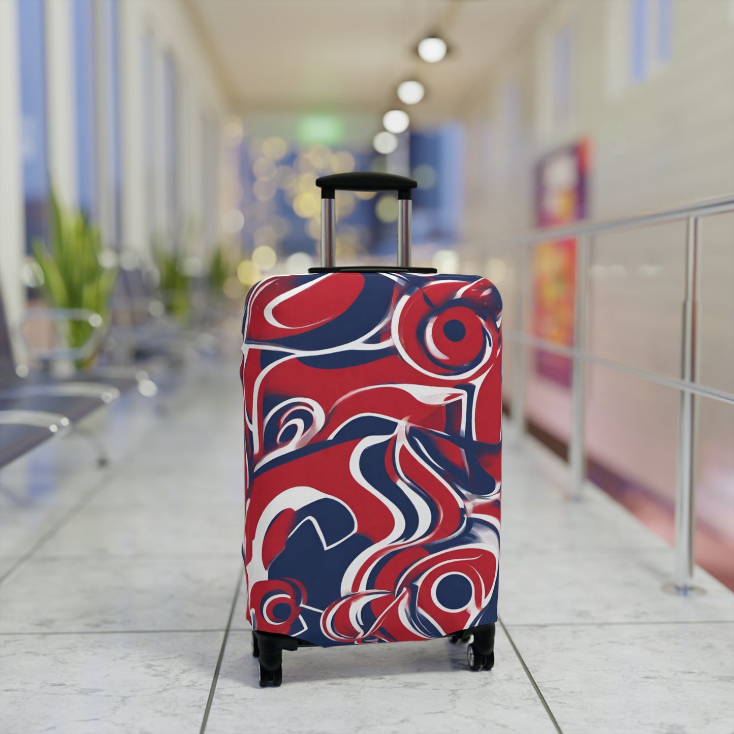 Red, White & Blue Abstract Suitcase/Luggage