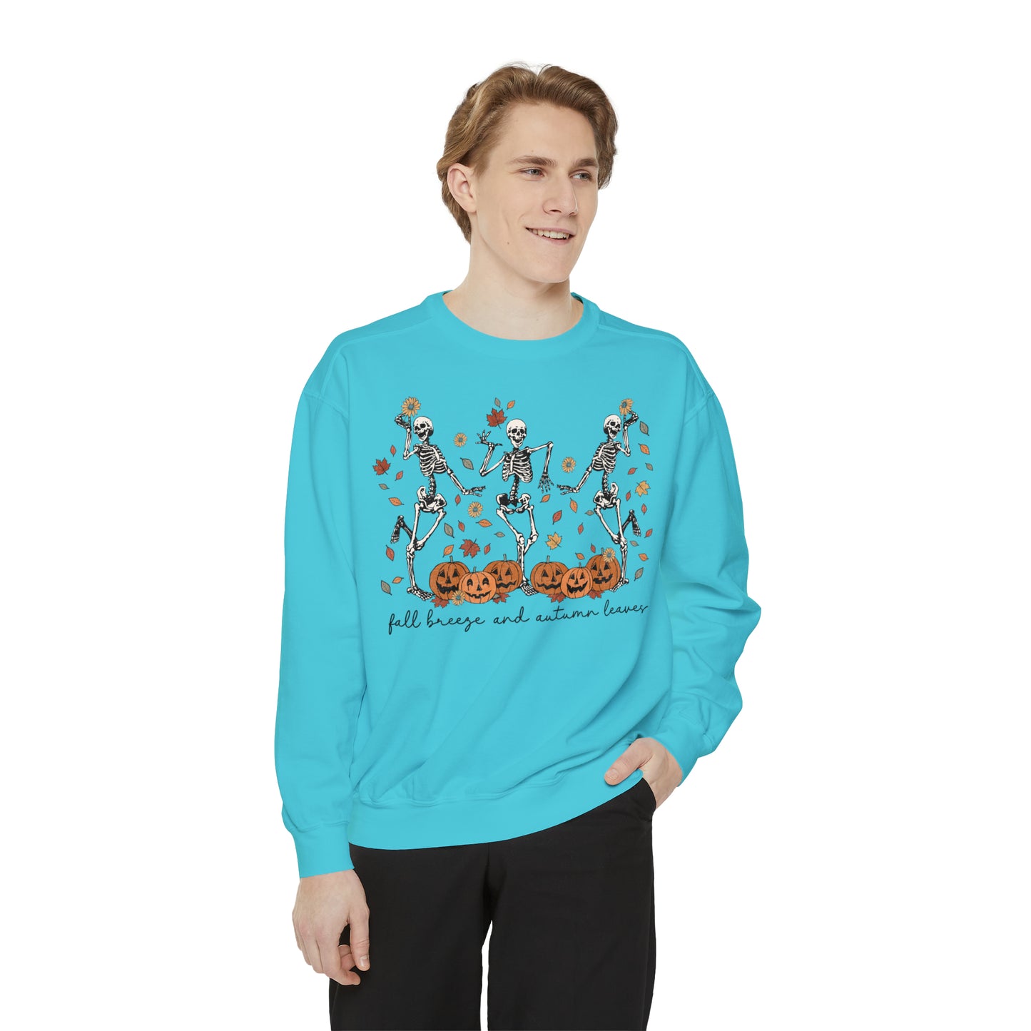 Dancing Skeleton Unisex Garment-Dyed Sweatshirt