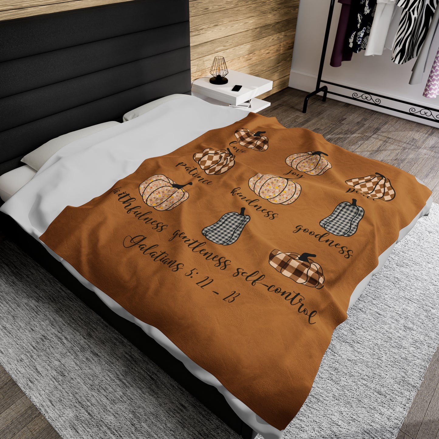 Pumpkins Velveteen Plush Blanket