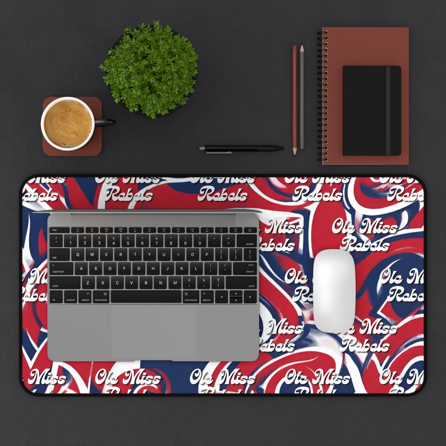 Ole Miss Rebels Abstract Desk Mat