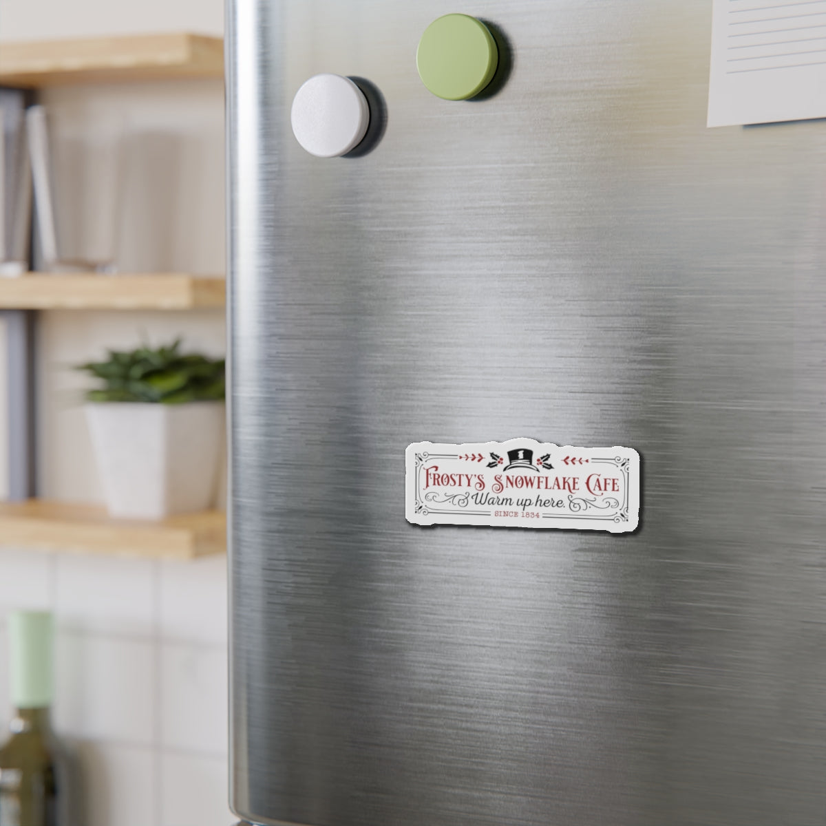 Frosty's Snowflake Cafe Die-Cut Magnets