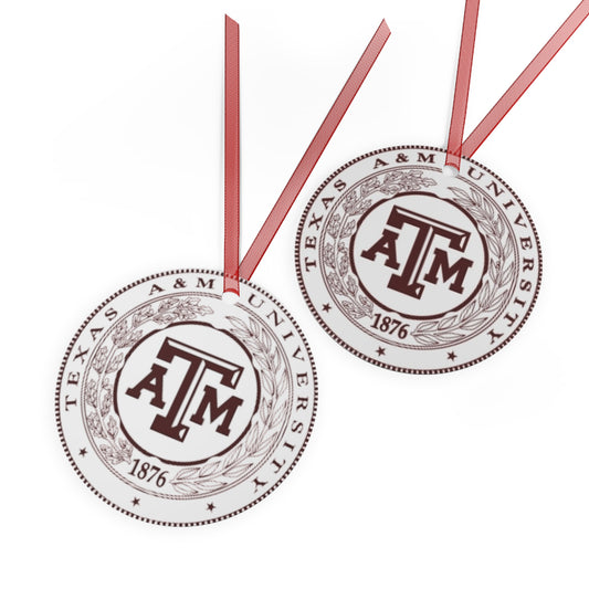 Texas A&M Metal Ornaments