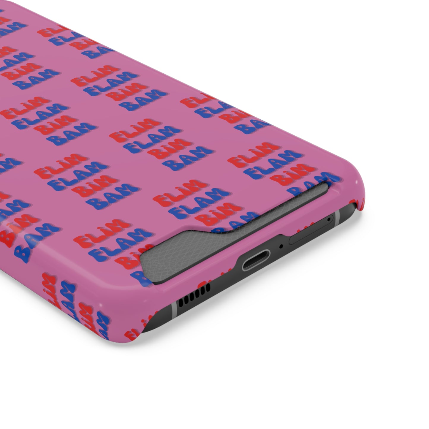 iPhone and Samsung Flim Flam Bim Bam (PINK) Phone Case With Card Holder