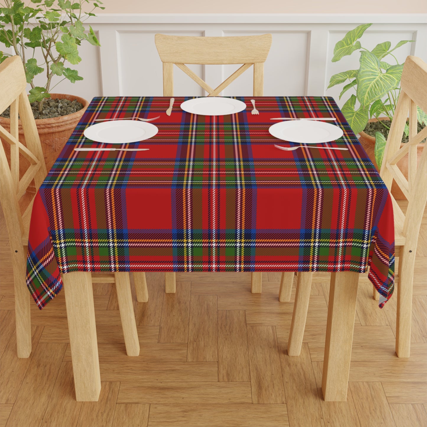 Red Plaid Tablecloth