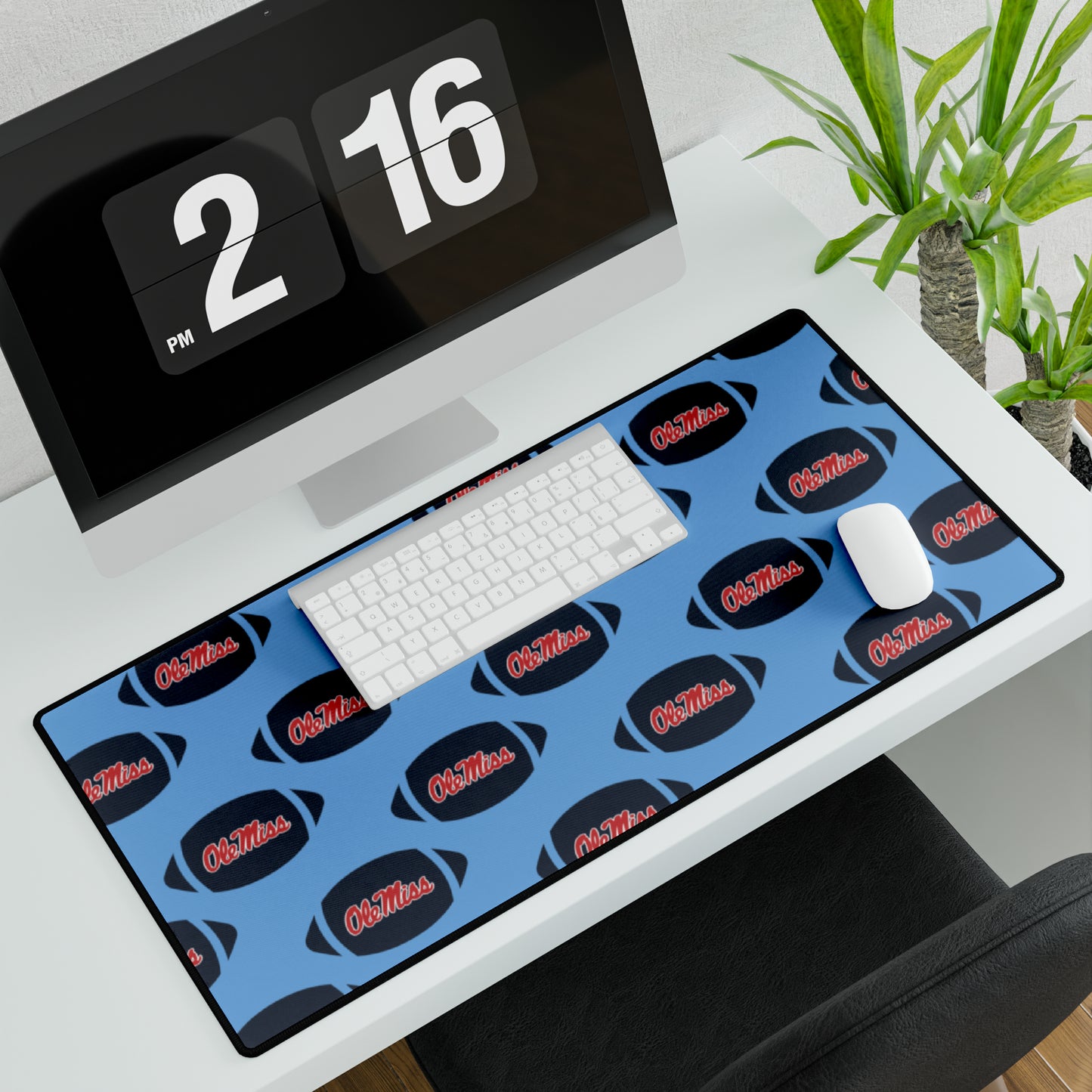 Ole Miss Football Desk Mat (Blue)