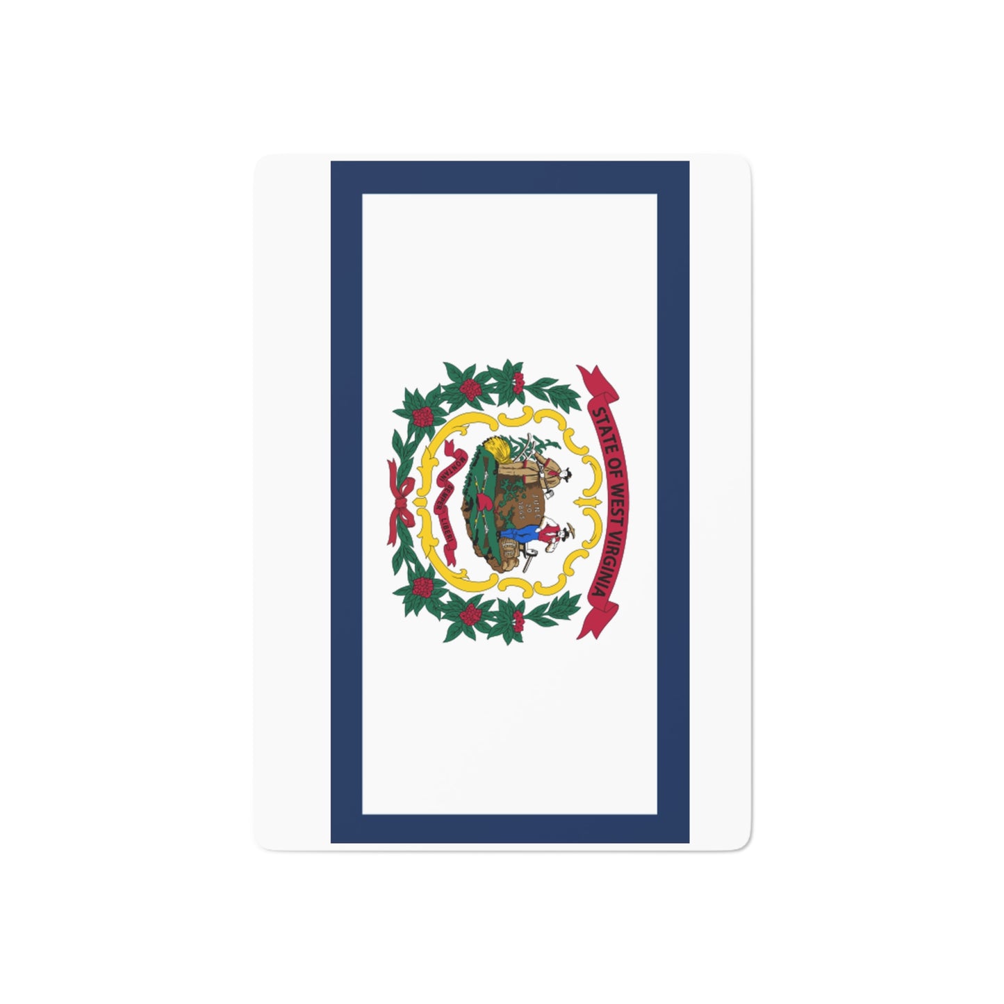 West Virginia State Flag Poker Cards