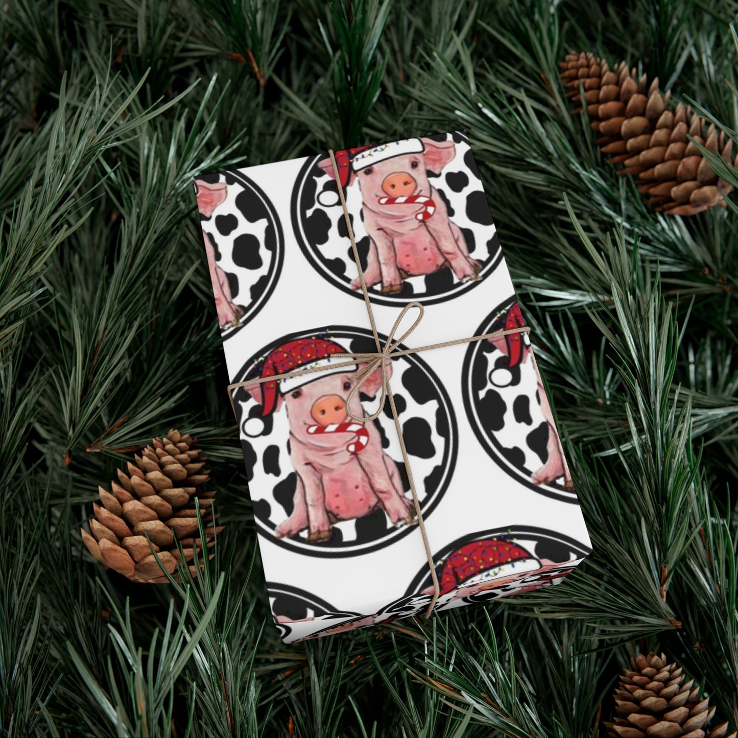 Pig Santa Gift Wrap Papers