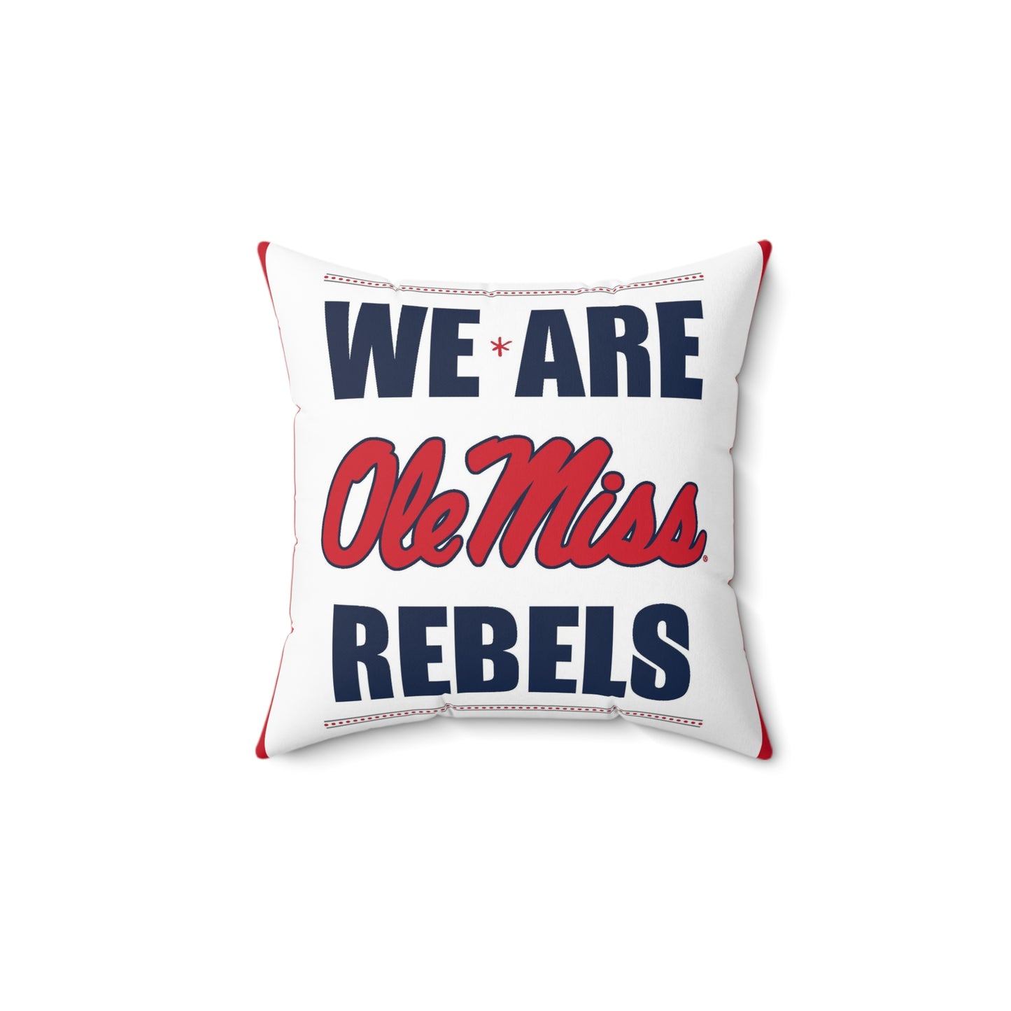 Ole Miss Rebels Spun Polyester Square Pillow