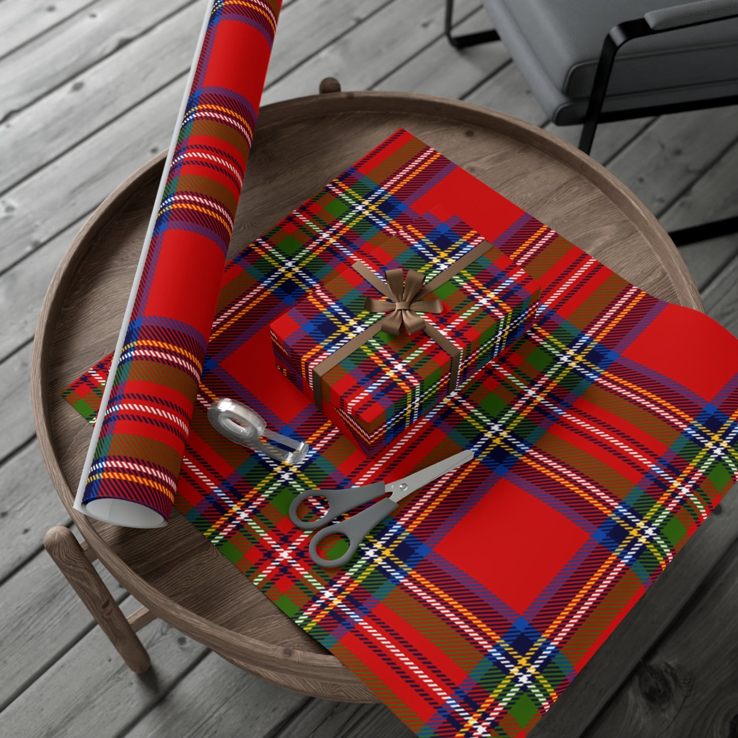 Red Plaid Gift Wrap Papers