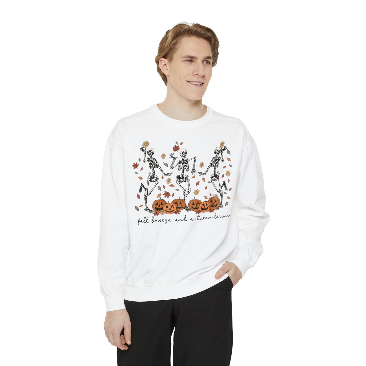 Dancing Skeleton Unisex Garment-Dyed Sweatshirt
